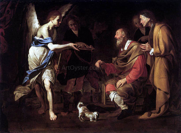  Bernardo Cavallino Curing of Tobias - Art Print