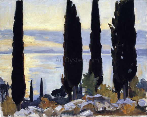  John Singer Sargent Cypress Trees at San Vigilio - Art Print