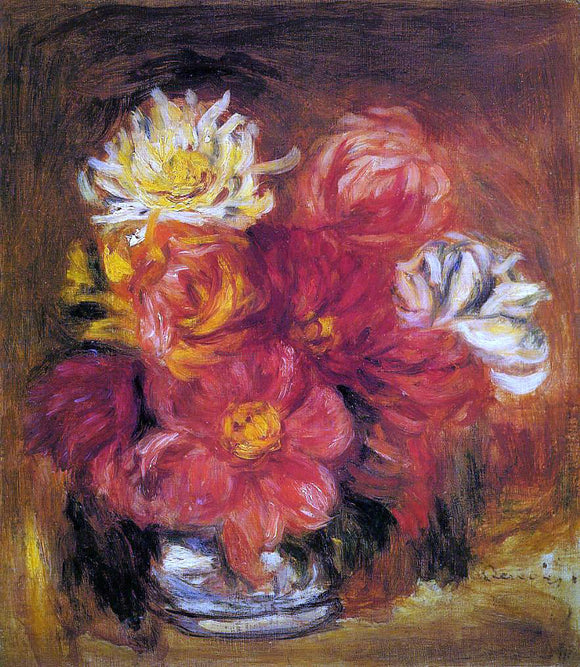  Pierre Auguste Renoir Dahlias - Art Print