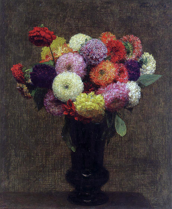  Henri Fantin-Latour Dahlias - Art Print