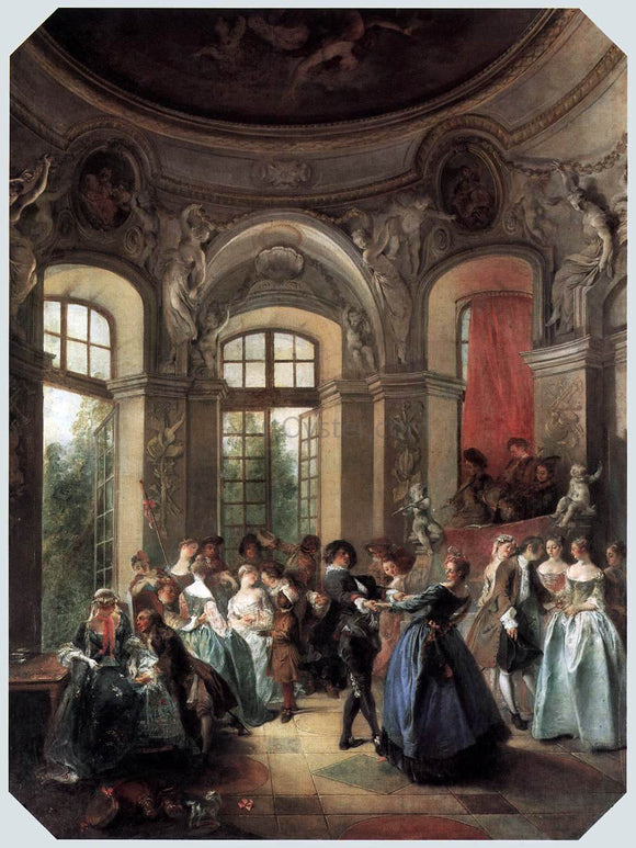  Nicolas Lancret Dance in a Pavilion - Art Print