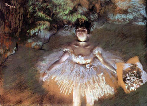  Edgar Degas A Dancer Onstage with a Bouquet - Art Print