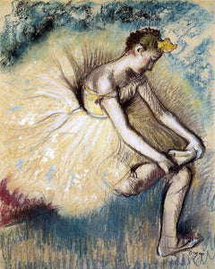  Edgar Degas Dancer Putting on Her Slipper - Art Print