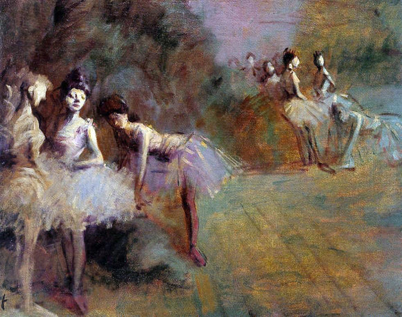  Jean-Louis Forain Dancers Resting - Art Print