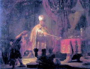 Rembrandt Van Rijn Daniel and King Cyrus in front of the Idol of Bel - Art Print