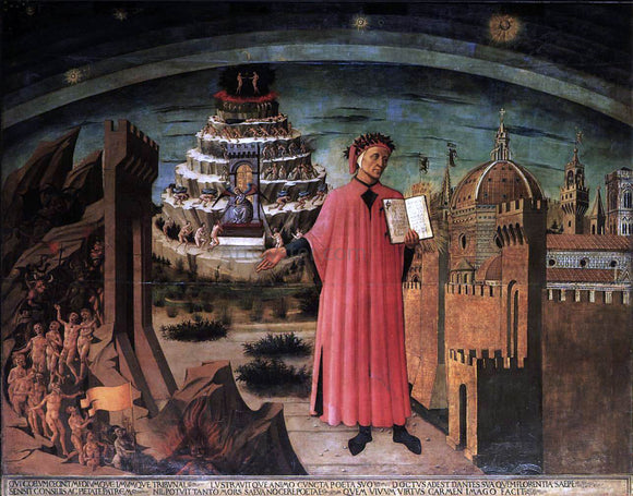  Domenico Di Michelino Dante and the Three Kingdoms - Art Print