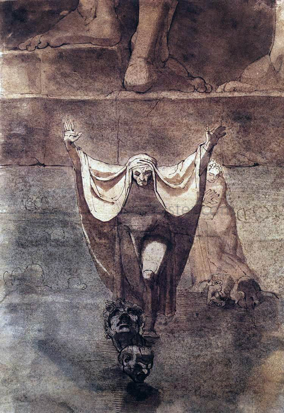  John Henry Fuseli Dante and Virgil on the Ice of Kocythos - Art Print