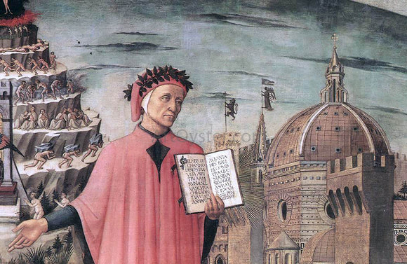  Domenico Di Michelino Dante Illuminating Florence with his Poem (detail) - Art Print