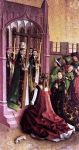  Unknown (2) Masters Darmstadt Altarpiece: Constantine and His Mother Helena Venerating the True Cross - Art Print