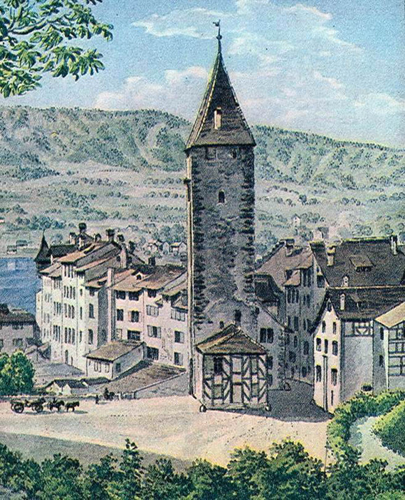 Heinrich Keller Das Oberdorftor in Zurich - Art Print