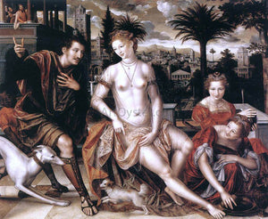  Jan Massys David and Bathsheba - Art Print