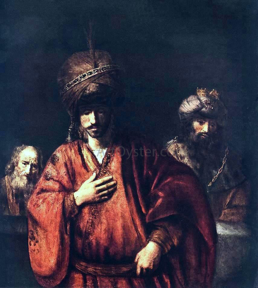 Rembrandt Van Rijn David and Uriah Art Print – printoyster.com