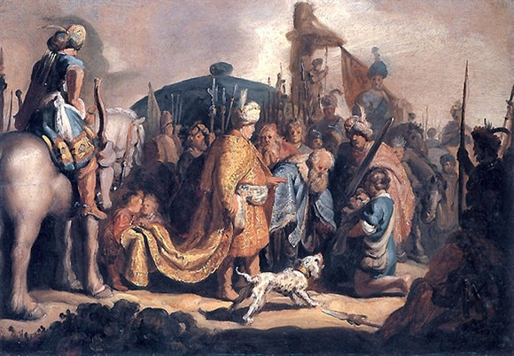  Rembrandt Van Rijn David Presents the Head of Goliath to King Saul - Art Print
