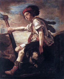  Domenico Feti David with the Head of Goliath - Art Print