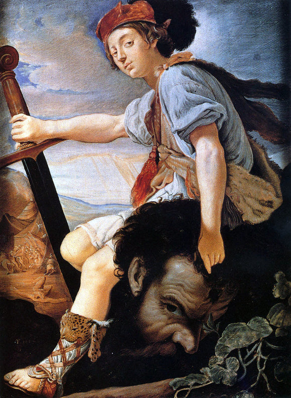  Thomas Flatman David with the Head of Goliath - Art Print