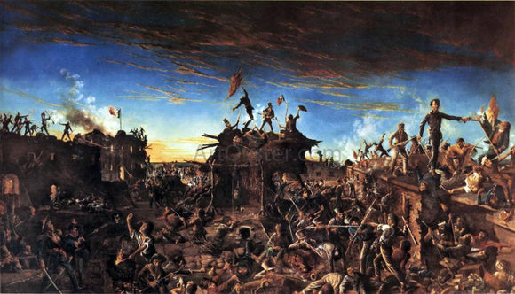  Henry Arthur McArdle Dawn at the Alamo - Art Print
