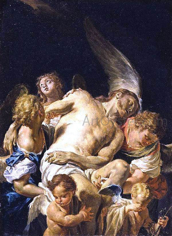  Francesco Trevisani Dead Christ Supported by Angels - Art Print