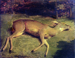  Gustave Courbet Dead Deer - Art Print