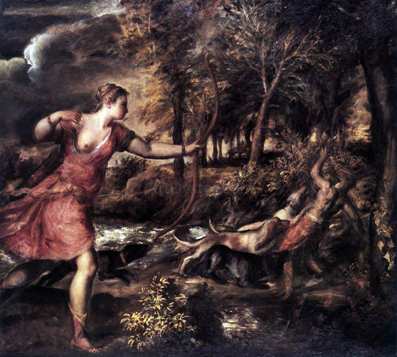  Titian Death of Actaeon - Art Print