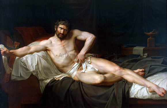  Guillaume Lethiere Death of Cato of Utica - Art Print
