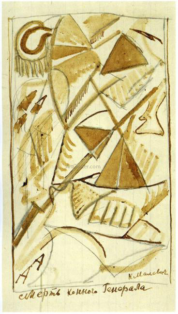  Kazimir Malevich Death of the Mounted General - Art Print