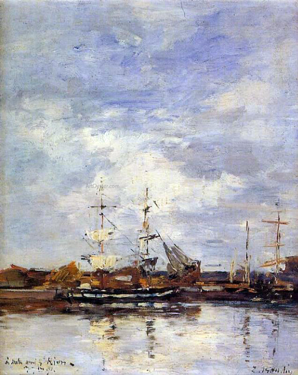  Eugene-Louis Boudin Deauville Harbor - Art Print