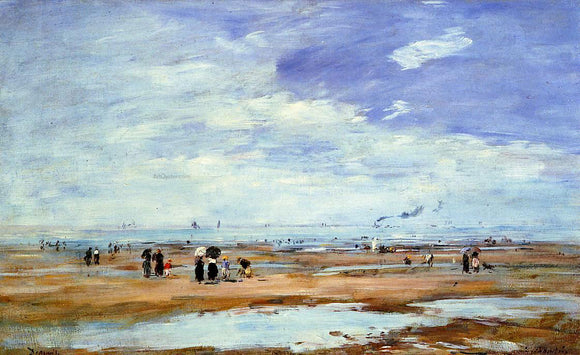  Eugene-Louis Boudin Deauville, the Beach, Low Tide - Art Print