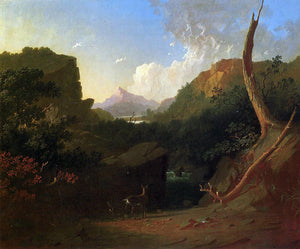  George Caleb Bingham Deer in a Stormy Landscape - Art Print