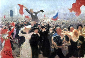  Ilia Efimovich Repin Demonstration on October 17, 1905 - Art Print