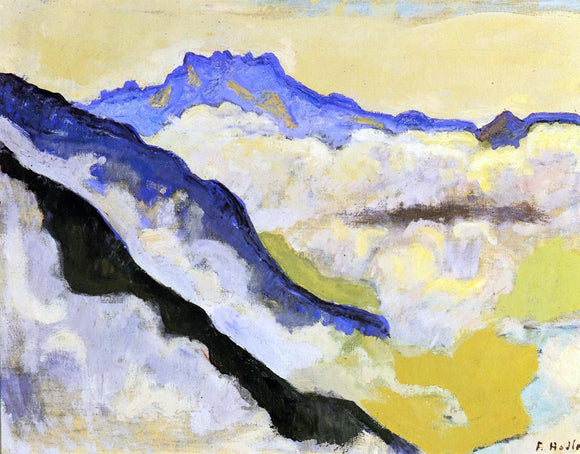  Ferdinand Hodler Dents du Midi in Clouds - Art Print