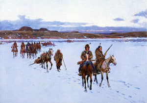  Henry F Farney Departure for the Buffalo Hunt - Art Print