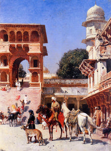  Edwin Lord Weeks Departure for the Hunt - Art Print