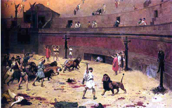  Jean-Leon Gerome Departure of the Cats from the Circus - Art Print