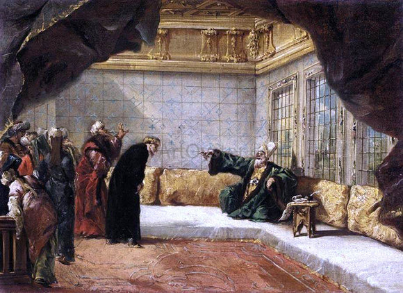  Giovanni Antonio Guardi Dergoumidas Before the Grand Vizier - Art Print