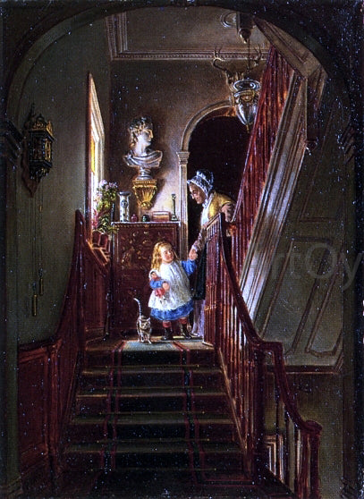  Edward Lamson Henry Descending the Stairs - Art Print