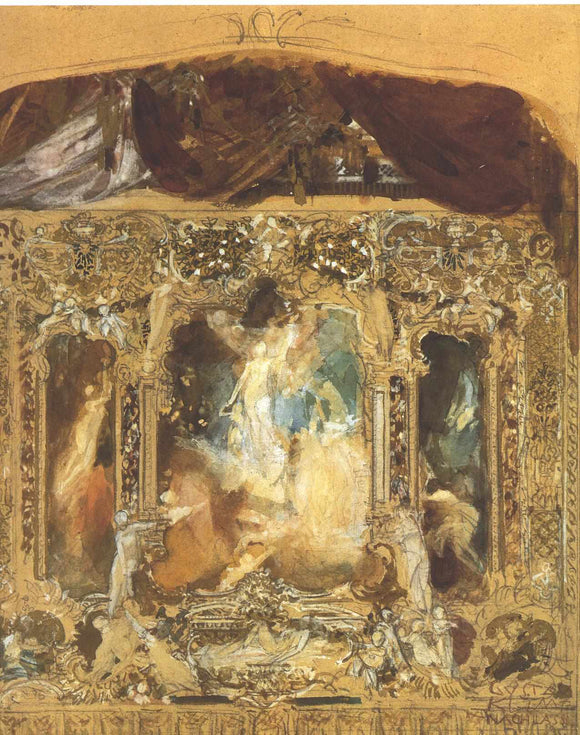  Gustav Klimt Design for a Theater Curtain - Art Print