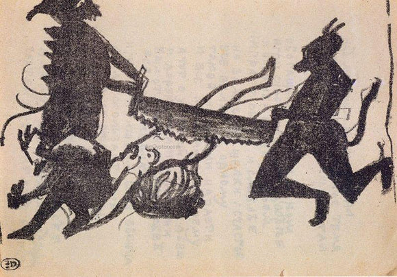  Kazimir Malevich Devils are Sawing Sinner - Art Print