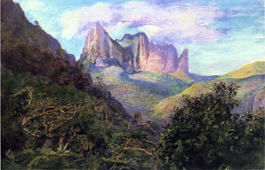  John La Farge Diadem Mountain at Sunset, Tahiti - Art Print