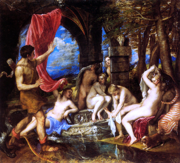  Titian Diana and Actaeon - Art Print