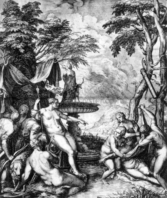  Cornelis Cort Diana and Callisto - Art Print