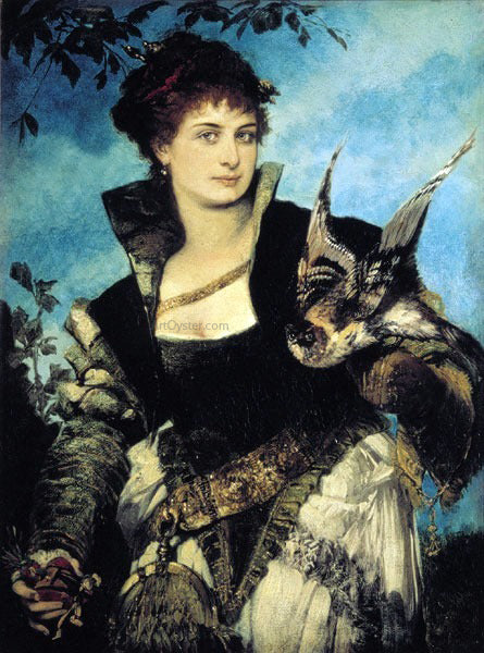  Hans Makart Die Falknerin - Art Print