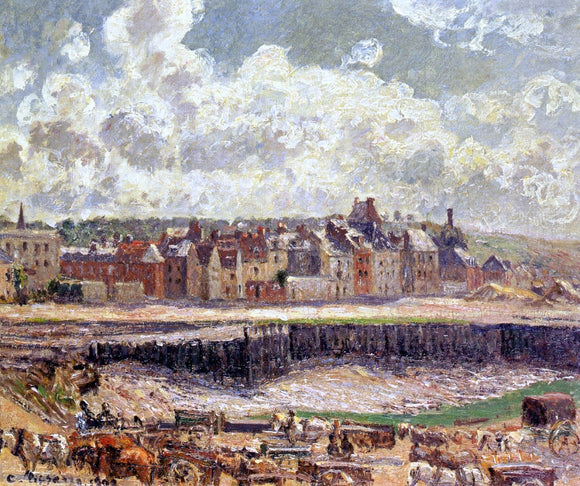  Camille Pissarro Dieppe, Dunquesne Basin, Sunlight Effect, Morning, Low Tide - Art Print