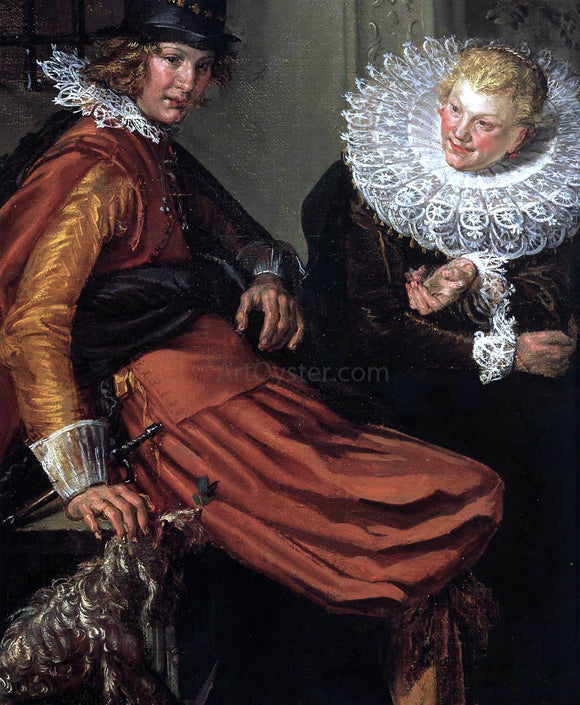  Willem Pietersz Buytewech Dignified Couples Courting (detail) - Art Print