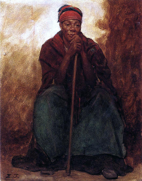  Eastman Johnson Dinah, Portrait of a Negress - Art Print