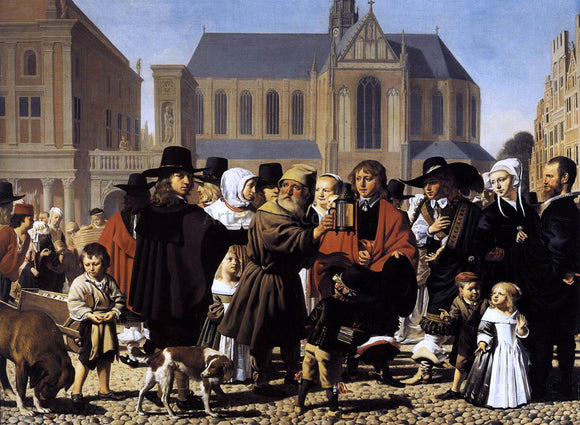  Caesar Van Everdingen Diogenes Seeks a True Man - Art Print