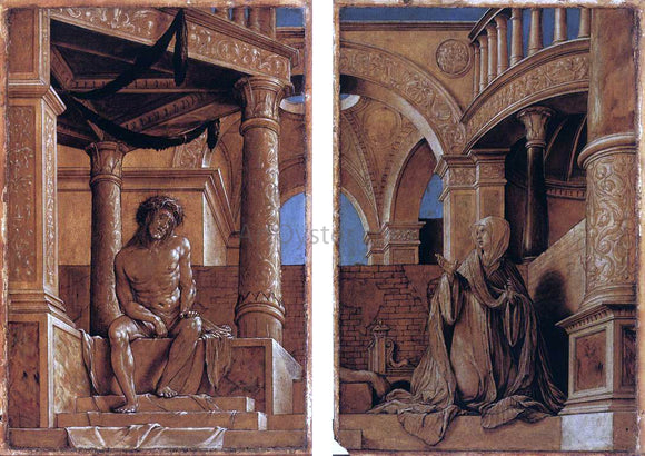  The Younger Hans Holbein Diptych with Christ and the Mater Dolorosa - Art Print