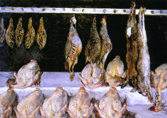  Gustave Caillebotte Display of Chickens and Game Birds - Art Print