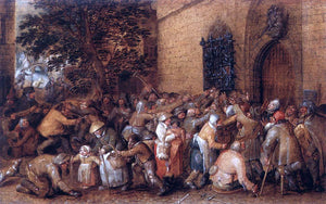  David Vinckboons Distribution of Loaves to the Poor - Art Print