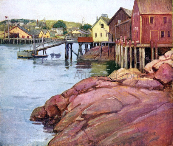 Frank Duveneck A Dock Shed at Low Tide - Art Print