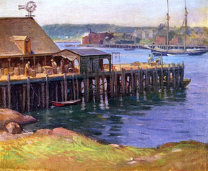  Frank Duveneck Dock Workers, Gloucester - Art Print